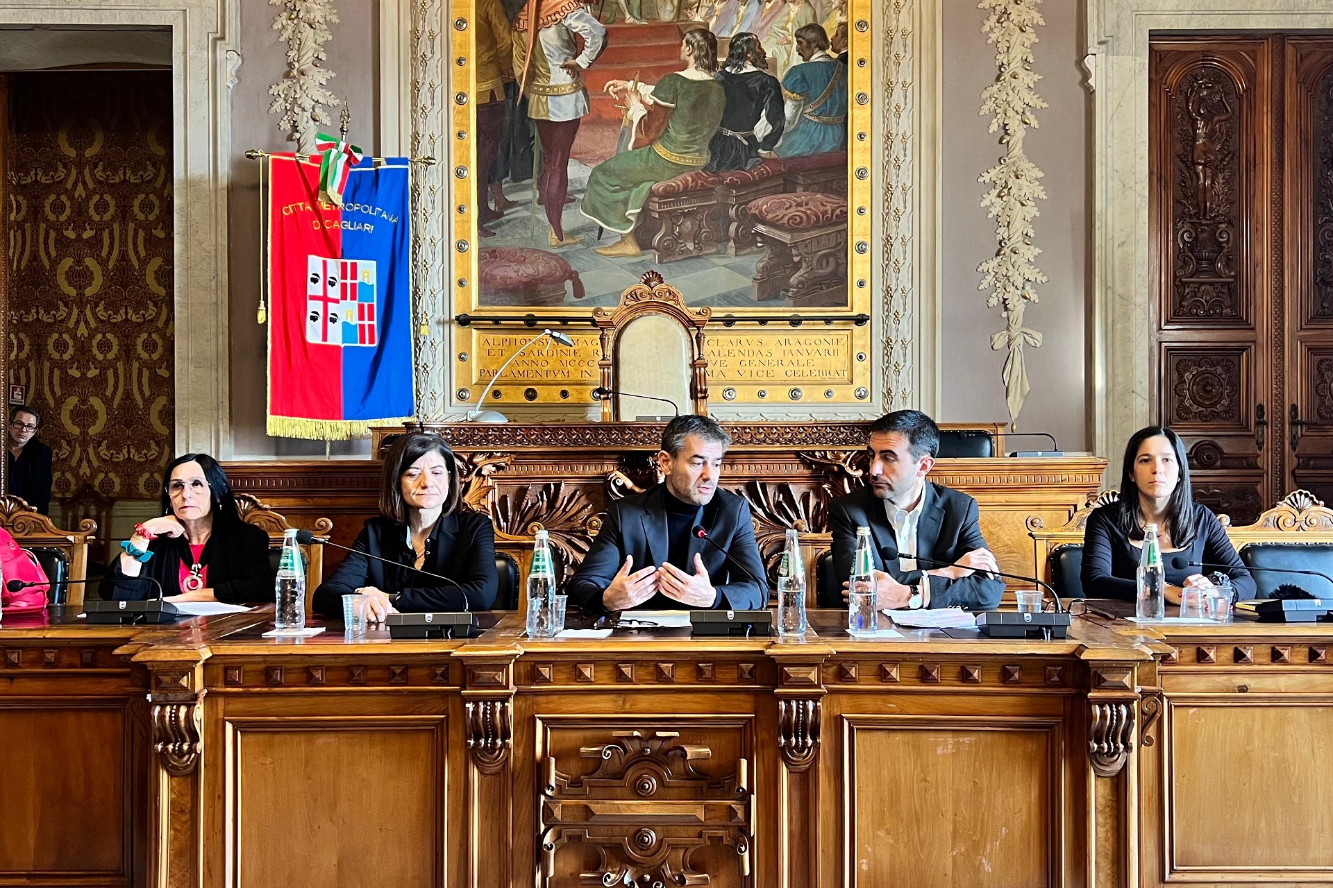 Un momento della conferenza stampa di Agire la rete che unisce