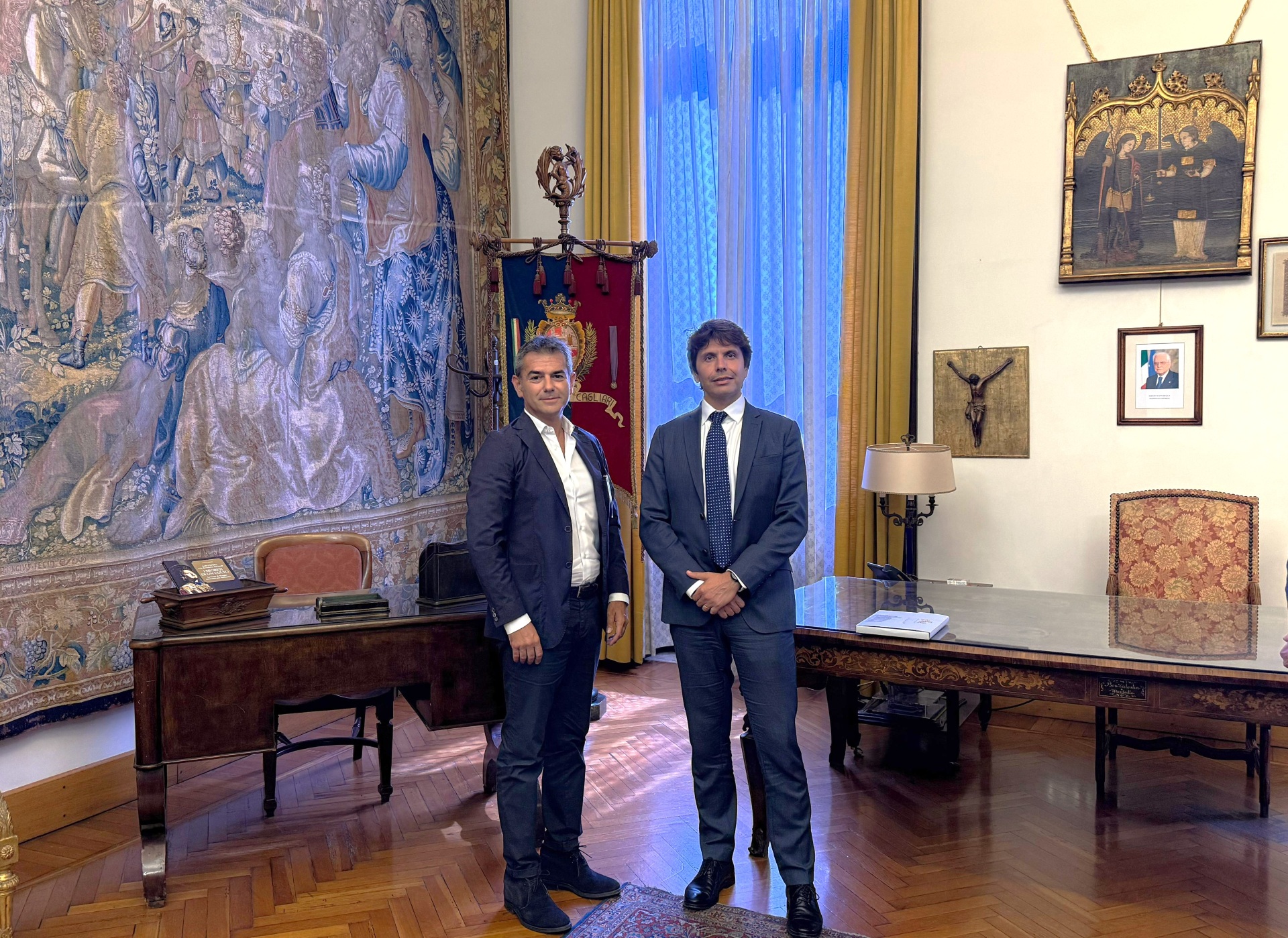 Il sindaco Zedda e l'ambasciatore Azzopardi