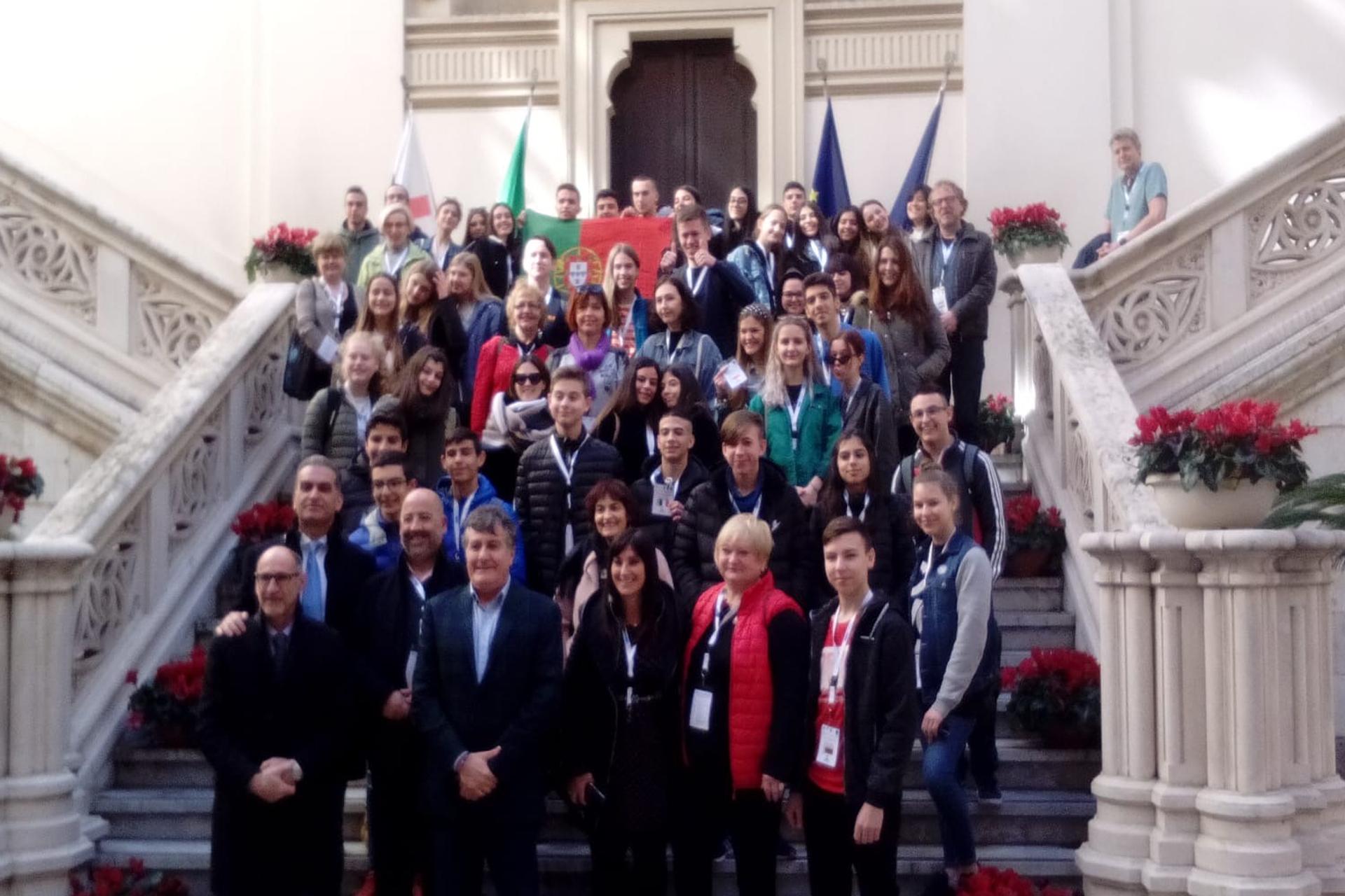 Il presidente Edoardo Tocco incontra gli studenti del Progetto Erasmus
